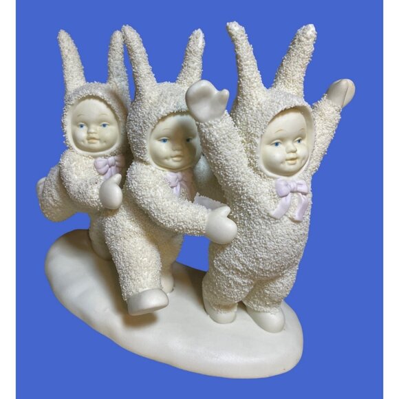Dept.56 SNOWBUNNIES "Let's Do The Bunny Hop!"  Figurine 1994 - Picture 1 of 10